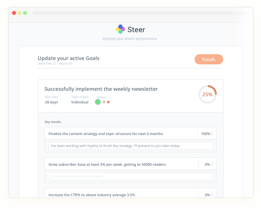 One on One checkins to know the pulse and engagement of your team