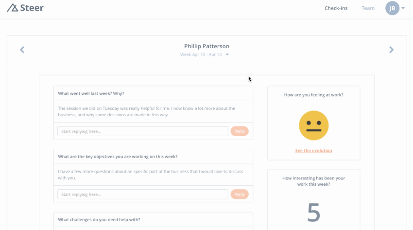 Steer to help you with the employee engagement and feedback